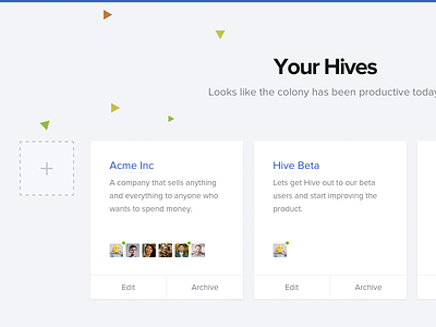 Your Hives admin avatar flat panel startup typography ui ux
