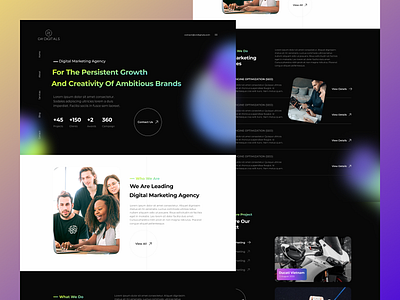Digital Marketing Agency - Website Concept design ui