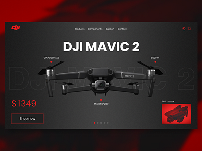 e-commerce quadrocopter shop dark design drone e commerce mavic minimal quadrocopter shop typography ui uiux user experience user interface userinterface ux web web design webdesign website website design