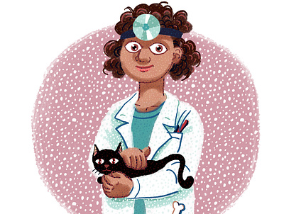 Pet doctor illustration pet doctor veterinarian