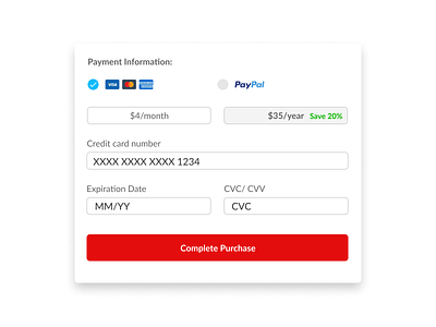 AdBlock payment block design ui web