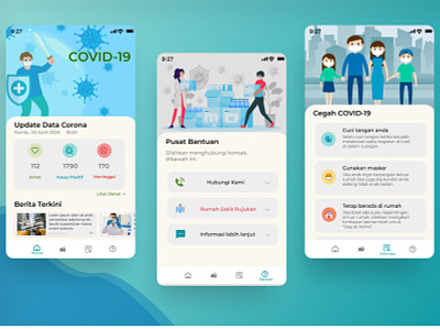 Covid 19 - Mobile App android app app app ui best design concept coronarender coronavirus covid 19 covid19 design dribble figma flat montserrat new roboto stayhome ui ux virus