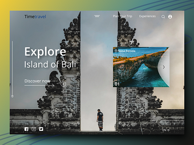 TimeTravel - Travel Landing Page design homepage interface landing landing design landing page landing page design landingpage layout travel travel agency travelling ui design uidesign vacation web web design website website design