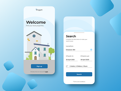 Rent app android app app ui application best design daily ui dailyui design dribbble figma hotel booking rental app ui uidesign userinterface