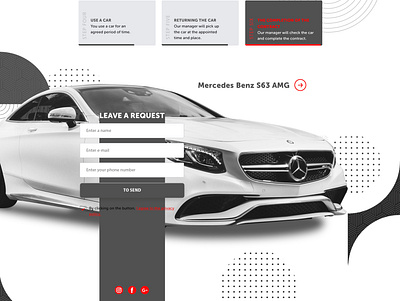 RENTCAR art branding business class car design landing page website