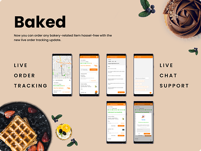 Baked - One stop for all bakery items app design ui user journey ux
