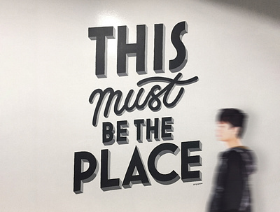 This Must Be The Place branding custom lettering custom type hand painted illustration lettering mural typography