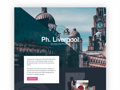 Ph Creative - Location Page agency landing page portfolio typography ui video header web