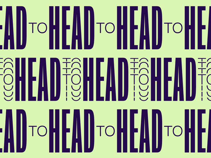 Head To Head animation condensed gif kinect logo type typography