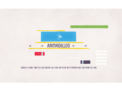 Armadillos cycling illustration road shape sign