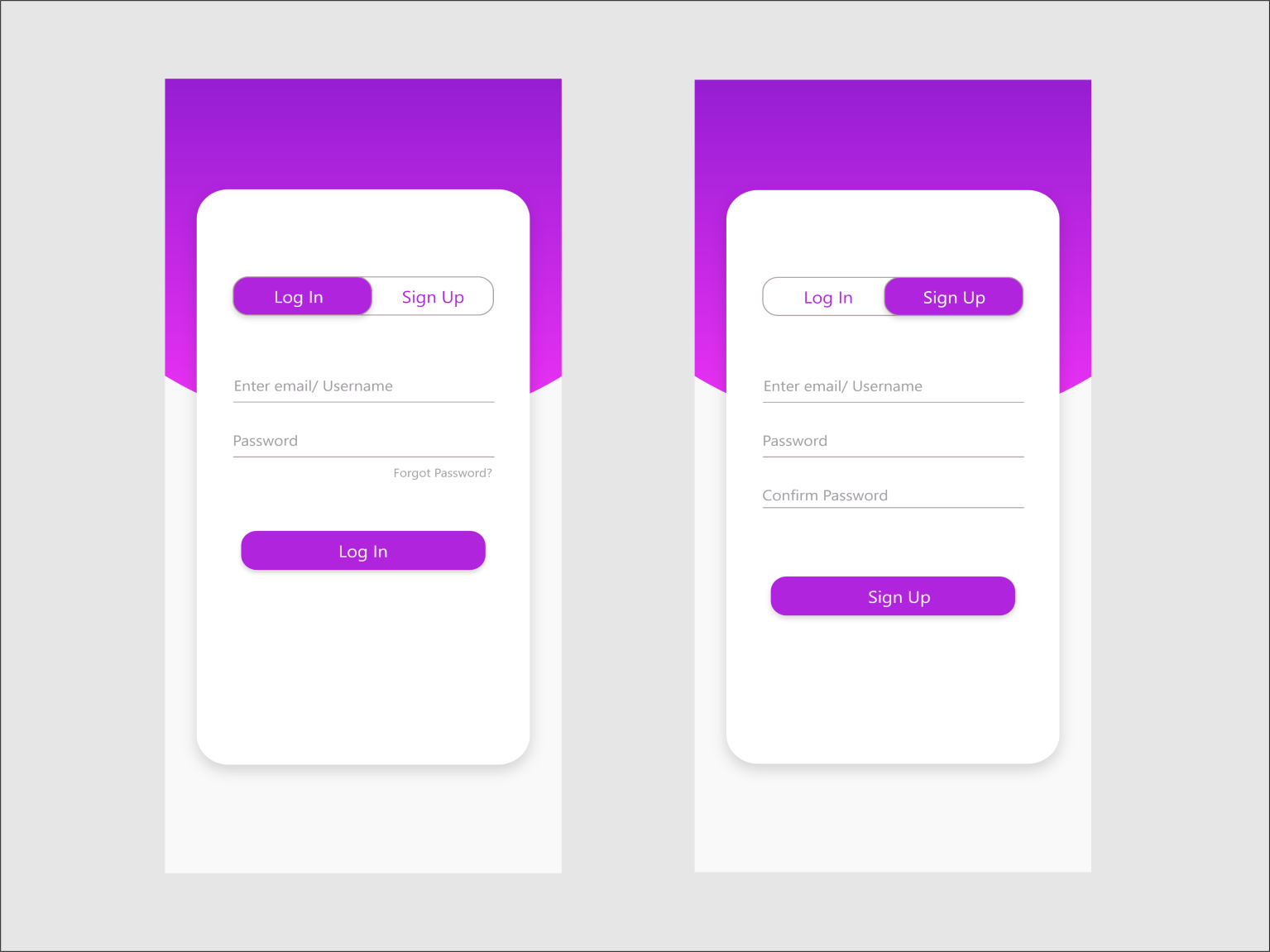 LogIn and SignUp UI design by ATHMIKA SHETTY on Dribbble