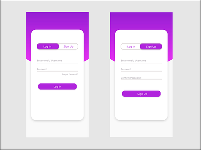 LogIn and SignUp UI design