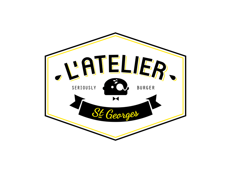 L Atelier St George animated logos burger latelier st. georges logo