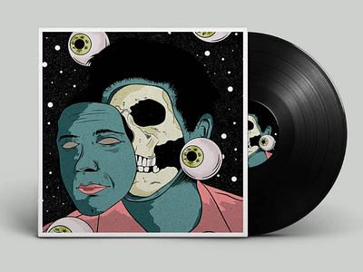 Vinyl Cover diseño grafico graphic design illustration ilustración record label vinilo vinyl record