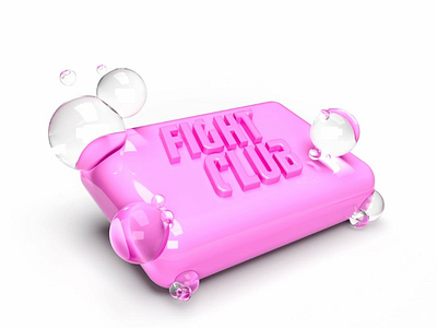3D MODEL 3d adobe blender bubbles concept art dimensiones fight club graphic design movies pink render soap
