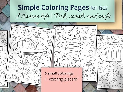 Coloring book pages for children | Sea, Marine life adults animals black and white book children children book children illustration coloring coloring pages colouring design fish for illustration kids marine page pages sea underwater