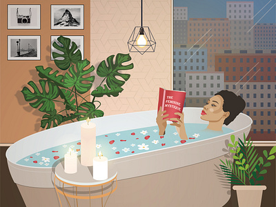 Woman #1 | Relaxing in the bath with a book