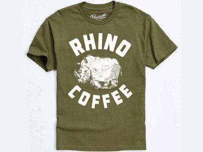 Rhino Coffee coffee rhino t shirt tshirt