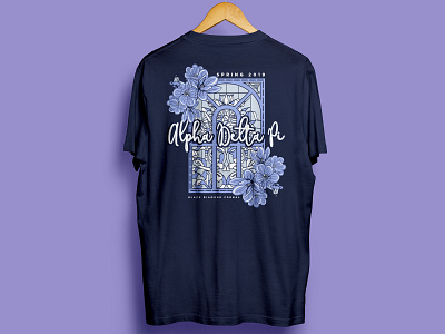 Stained Glass Tshirt floral greek sorority stained glass tshirt violets