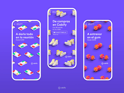 3D Patterns Campaign Instagram Stories 3d ad design advertising cabify cabifydesign design instagram mobility modeling pattern social media stories