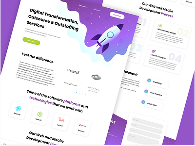 Outsource Services Web Page design figma ui ux webdesig website