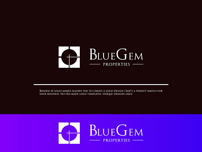 BlueGem Company Logo Brand brand designer branding graphic design icon illustration logo logo design logo designer logodesign logos logotype ui designer watch logo