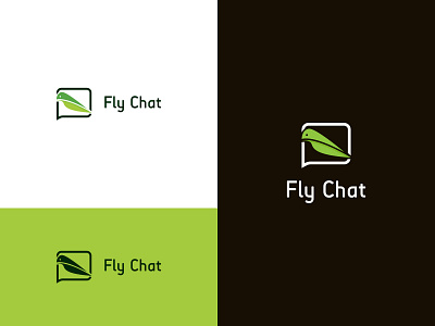 Fly Chat Logo Brand bird icon bird illustration bird logo brand design brand designer brand identity branding chat app chat icon icon logo logo designer ui icons wordmark