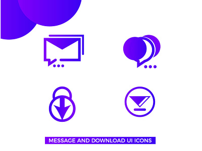 Message Download UI Icons