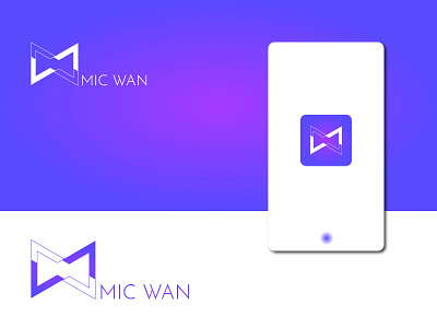 Logo for Mic Wan graphic design letter letter icon lettermark logo designer m letter simple logo typography ui icons vintage logo w letter w m logo wordmarks