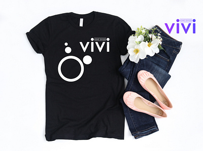 VIVI Company Logo and T shirt Design brand design brand designer brand identity company logo company shirt illustration logo logo designer logos product design tshirt tshirt designer tshirtdesign tshirts typography