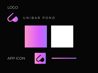 Logo And App Icon Brand - Unibar Pond blue brand designer color logo colors icon logo designer logo illustration p icon p logo product design u letter u logo ui up logo