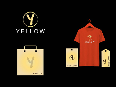 Yellow Brand bag bag design brand design company branding graphic design illustrator label logo logo brand photoshop products tag design yellow yellow logo