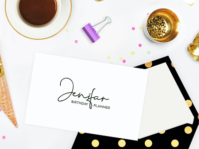 Signature Logo - Birthday Planner graphic design letter logo logo logo design logo designer logotype name design name logo sign simple logo