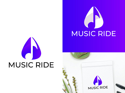 Music Ride Logo Design brand designer design logo logo designer logodesign logos logotype music music logo