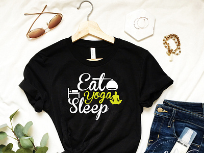 Eat Yoga Sleep T-shirt Design