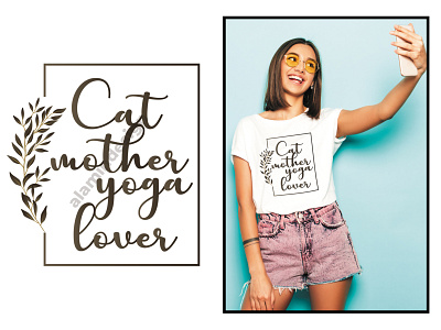 Cat Mom T-shirt Design cat cat shirt graphic designer illustration mother t shirt t shirt t shirt designer vector yoga t shirt