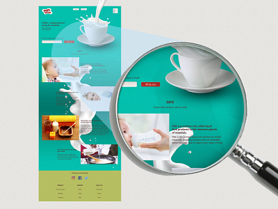 Landing milk design designer web website