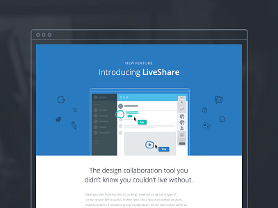 Liveshare invisionapp landing page liveshare