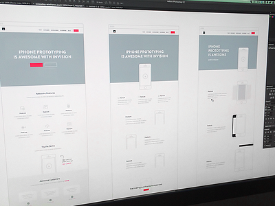 Wireframe day! interface invision ui web design website wireframes