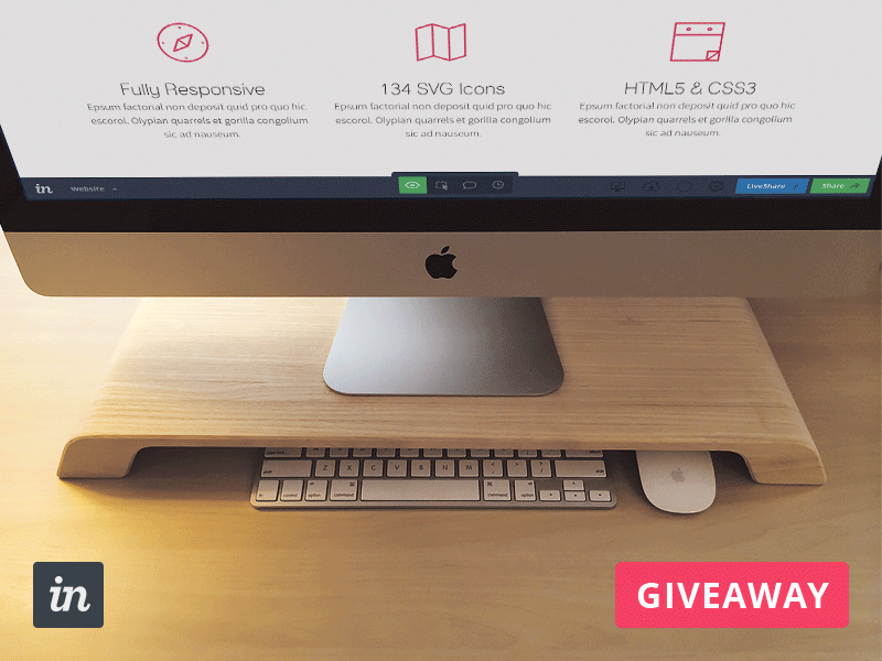 Giveaway: Minimal Desk Organizer design designer desk interface invision ui workspace