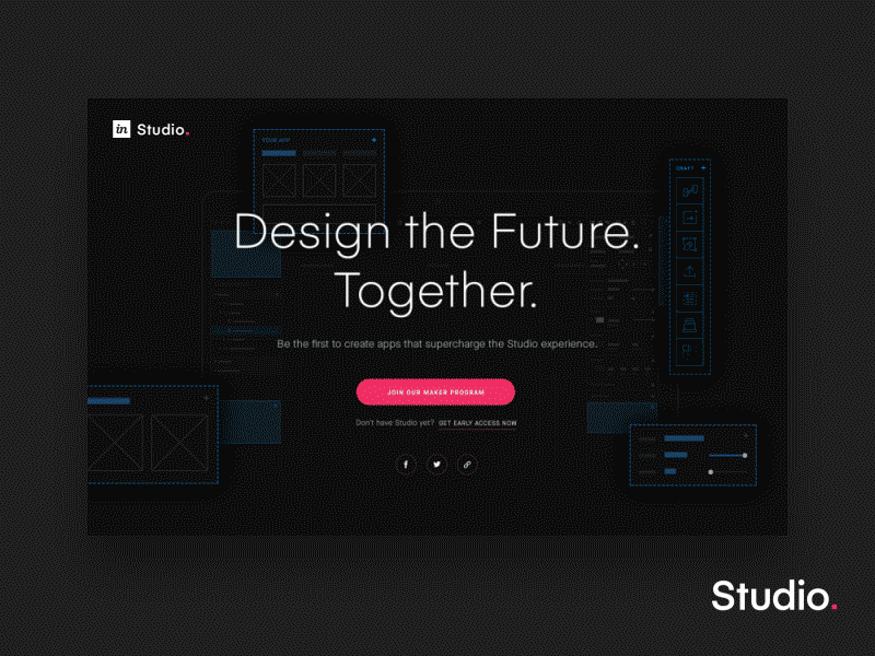 Studio Platform—Design the future. Together. apps app store design tools invision landing page marketplace store studio tools ui user interface
