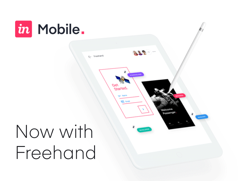 New InVision mobile app with Studio mirroring and Freehand app freehand invision invision studio mobile app studio ui