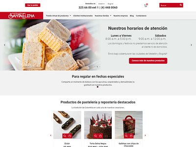 SantaHelena Pastelería - Maquetación Web