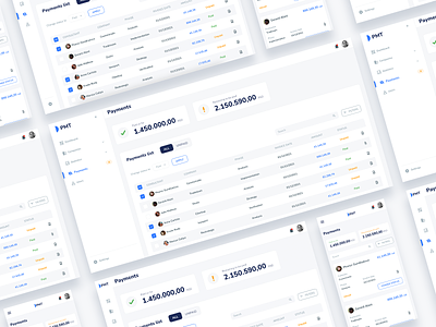 Process Management Tool - Payments Page clean dashboard design payments platform ui ux uxpin