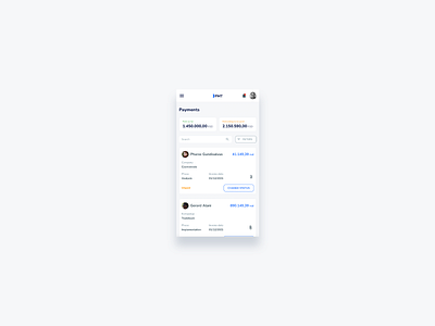 Process Management Tool - Payments Page by Lazar Krstić on Dribbble