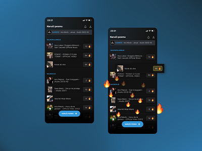 Naruči Pesmu - Music App MVP Design