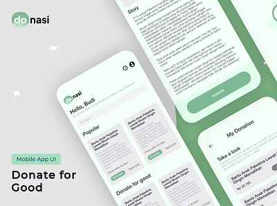 Donasi App app design ui ux