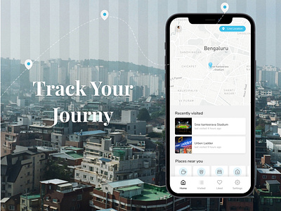 Location tracker App home page location tracker map ui
