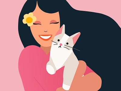 Cat Lover animal cat catlover illustration wallpaper