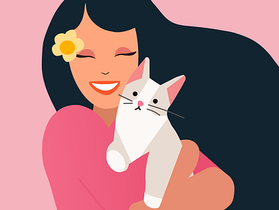 Cat Lover animal cat catlover illustration wallpaper